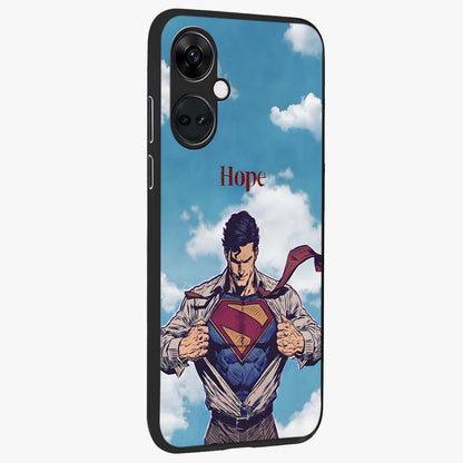 Symbol of Hope Glass Case for 1+Nord Ce 3 side perspective highlighting clean textures and premium edges