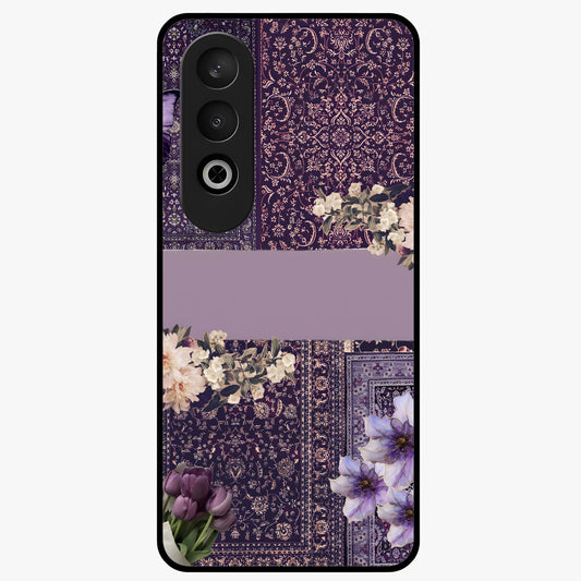 Antique Floral Whisper Glass Case for 1+Nord Ce 4 vintage front view featuring soft antique floral artwork