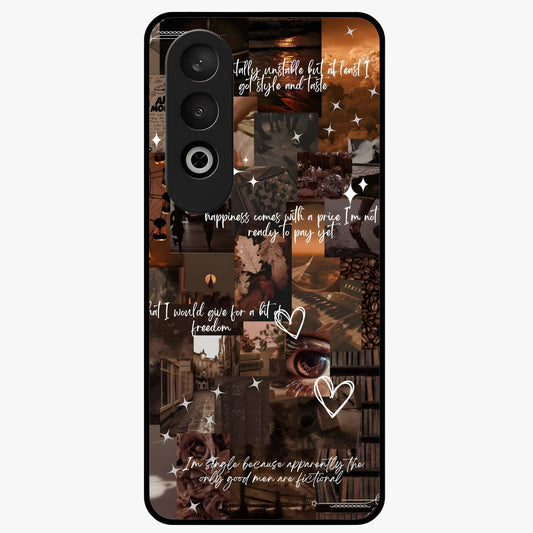 Bittersweet Aesthetic Chaos Glass Case for 1+Nord Ce 4 bold front view featuring expressive abstract aesthetic artwork