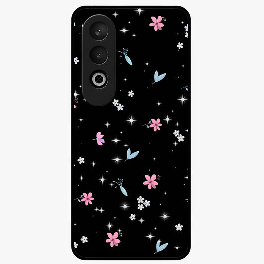 Black Aesthetic Wallpapers Glass Case for 1+Nord Ce 4 bold front view featuring dark minimalist aesthetic artwork