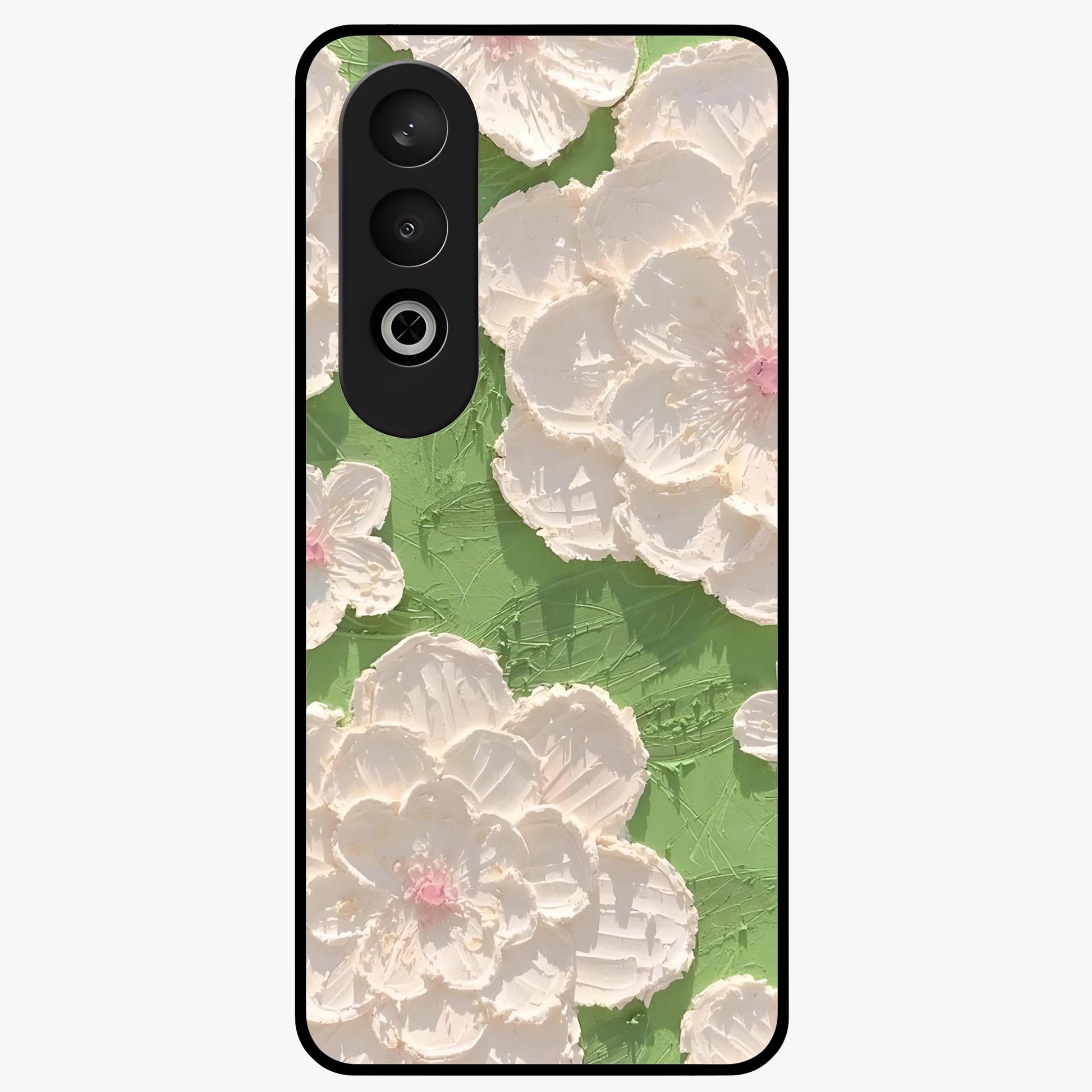 Blossom Meadow Dreams Glass Case for 1+Nord CE 4 dreamy front view featuring soft meadow floral artwork
