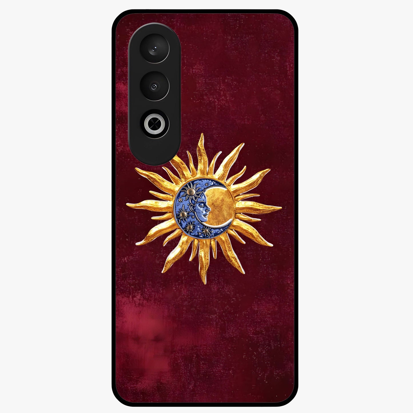 Celestial Unity Charm Glass Case for 1+Nord CE 4 symbolic front view featuring harmonious celestial artwork