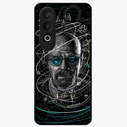 Chaotic Mind Genius Glass Case for 1+Nord Ce 4 bold front view featuring expressive abstract typography artwork