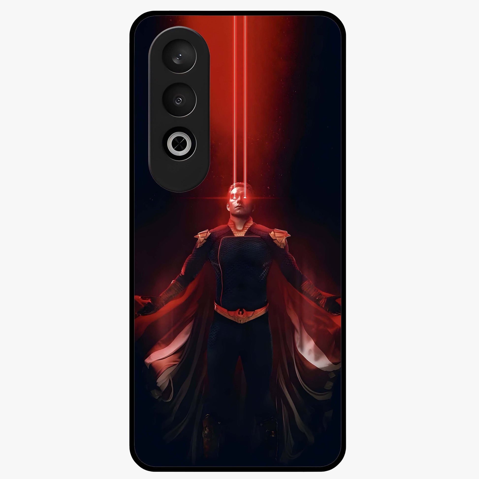 Crimson Vision Ascension Glass Case for 1+Nord Ce 4 bold front view featuring visionary crimson themed artwork