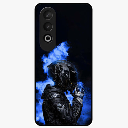 Cyber Sentinel Protocol Glass Case for 1+Nord Ce 4 bold front view featuring futuristic cyberpunk inspired artwork