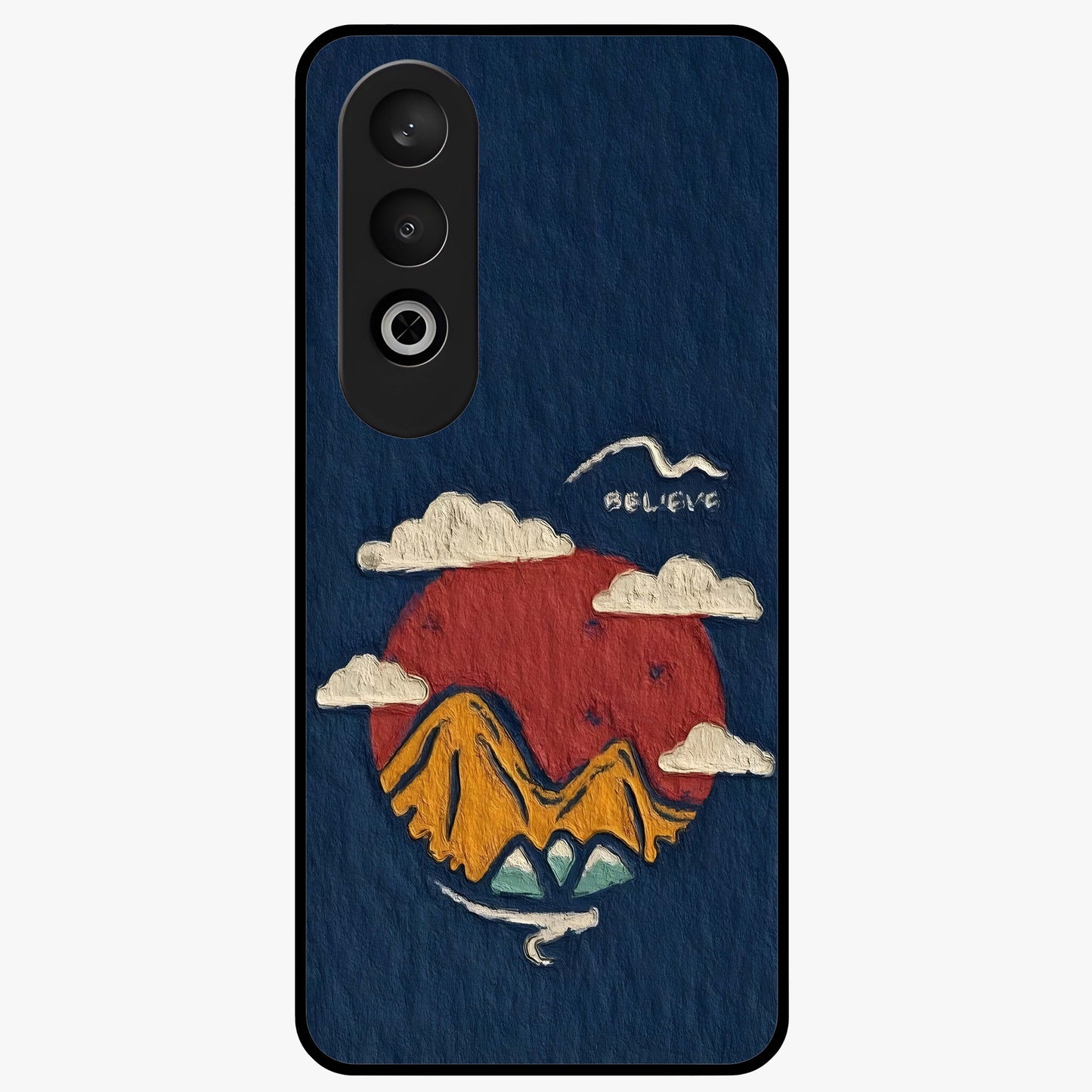 Dream Beyond Mountains Glass Case for 1+Nord Ce 4 scenic front view featuring inspirational mountain landscape artwork