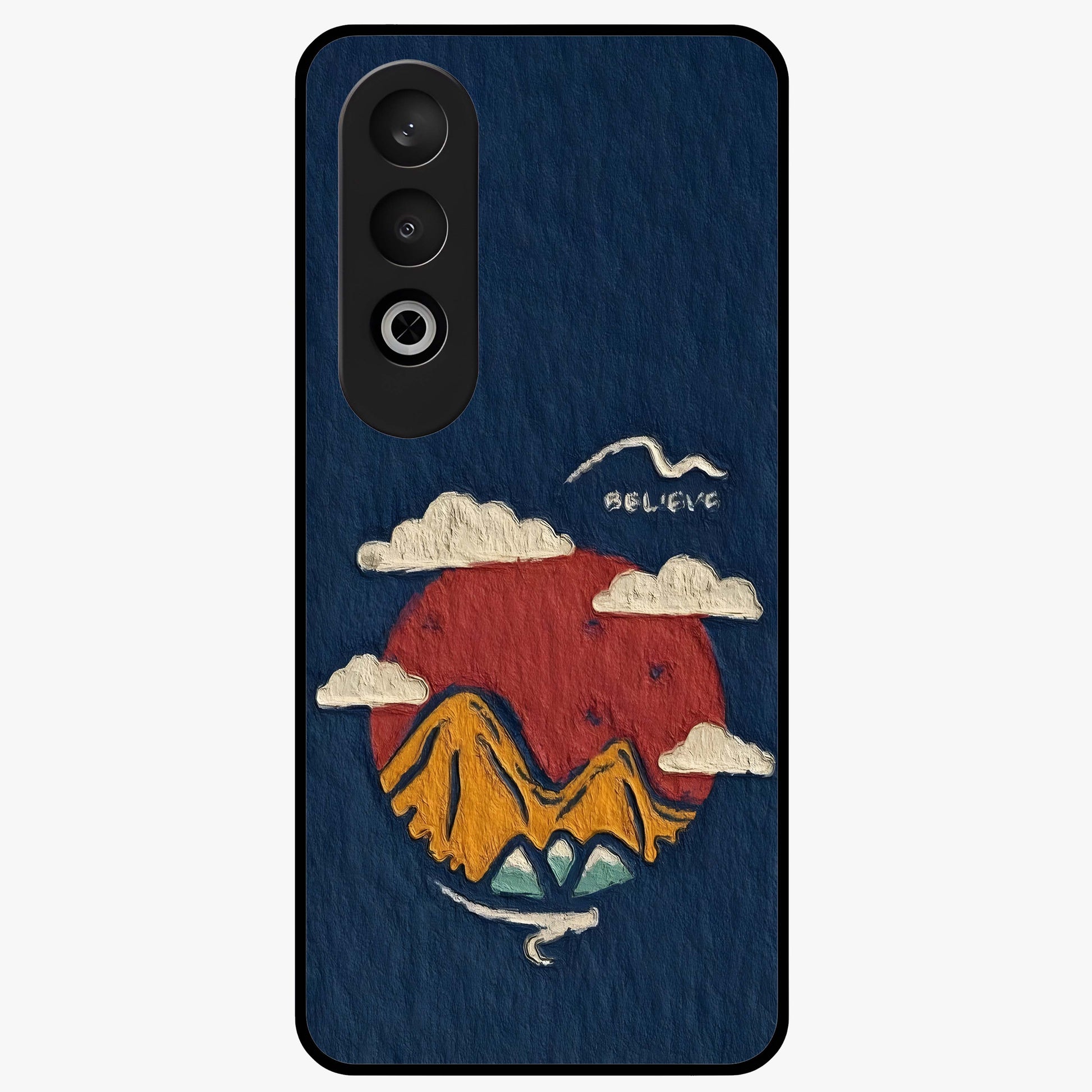 Dream Beyond Mountains Glass Case for 1+Nord Ce 4 scenic front view featuring inspirational mountain landscape artwork