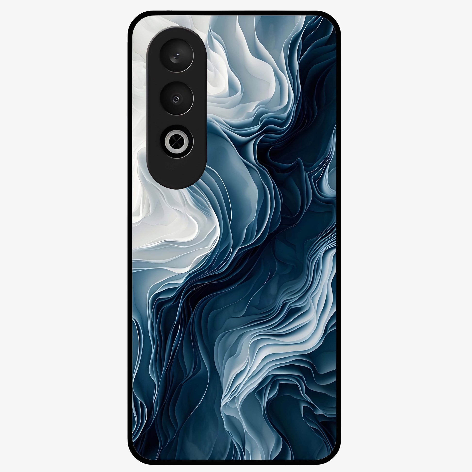 Ethereal Paper Marble Glass Case for 1+Nord CE 4 artistic front view featuring subtle marble inspired artwork