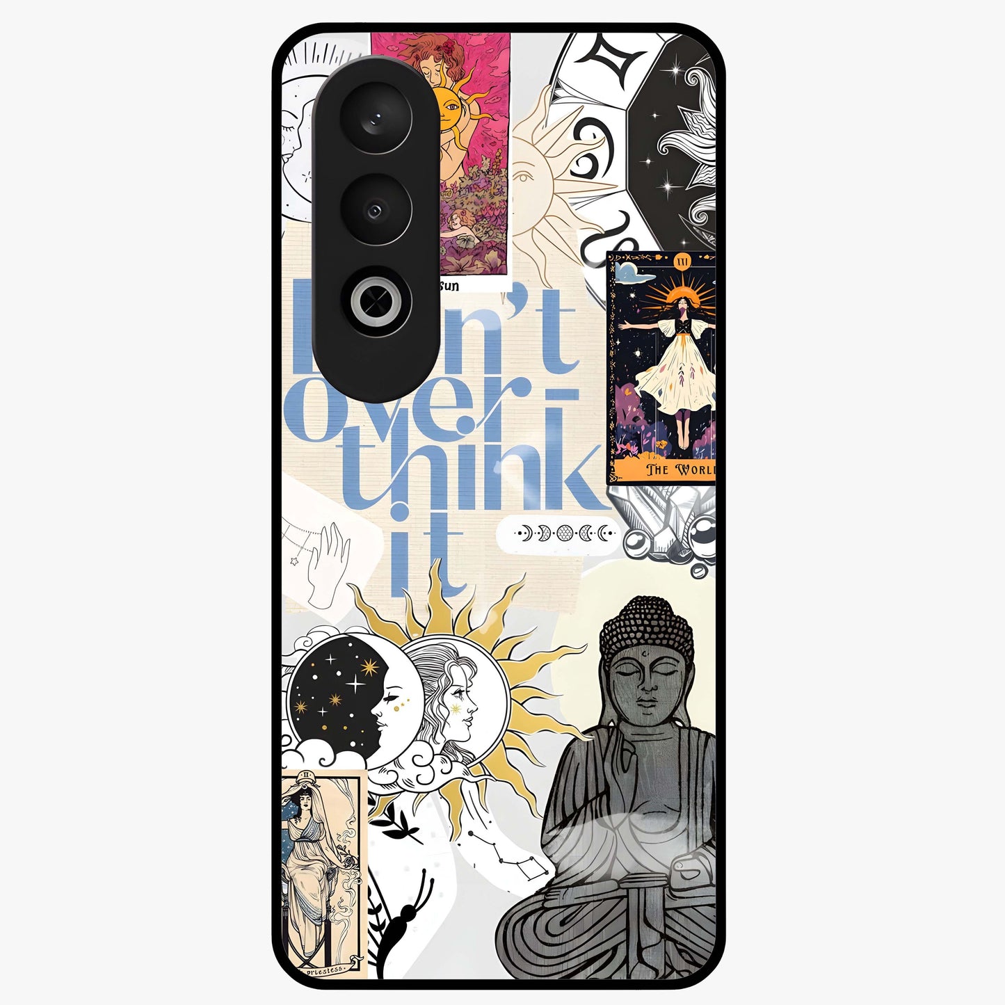 Ethereal Thoughts Glass Case for 1+Nord CE 4 dreamy front view featuring abstract artistic artwork with soft tones