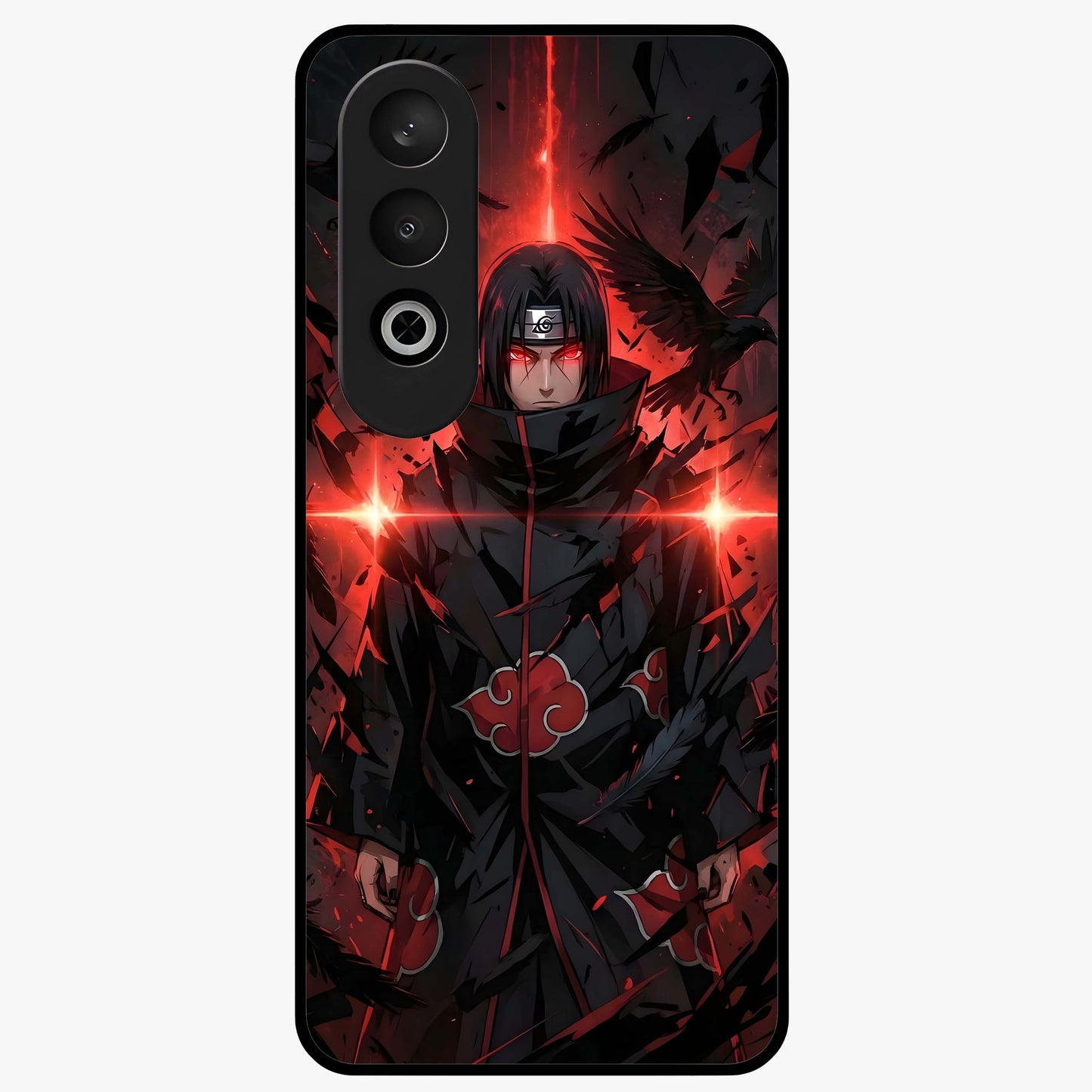 Focused Blade Discipline Glass Case for 1+Nord Ce 4 bold front view featuring sharp blade inspired artistic artwork