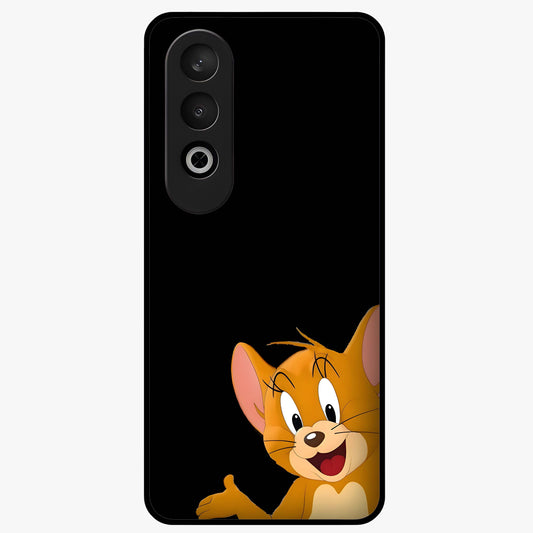 Forever Chasing Love Jerry Glass Case for 1+Nord Ce 4 adorable front view featuring playful cartoon love artwork