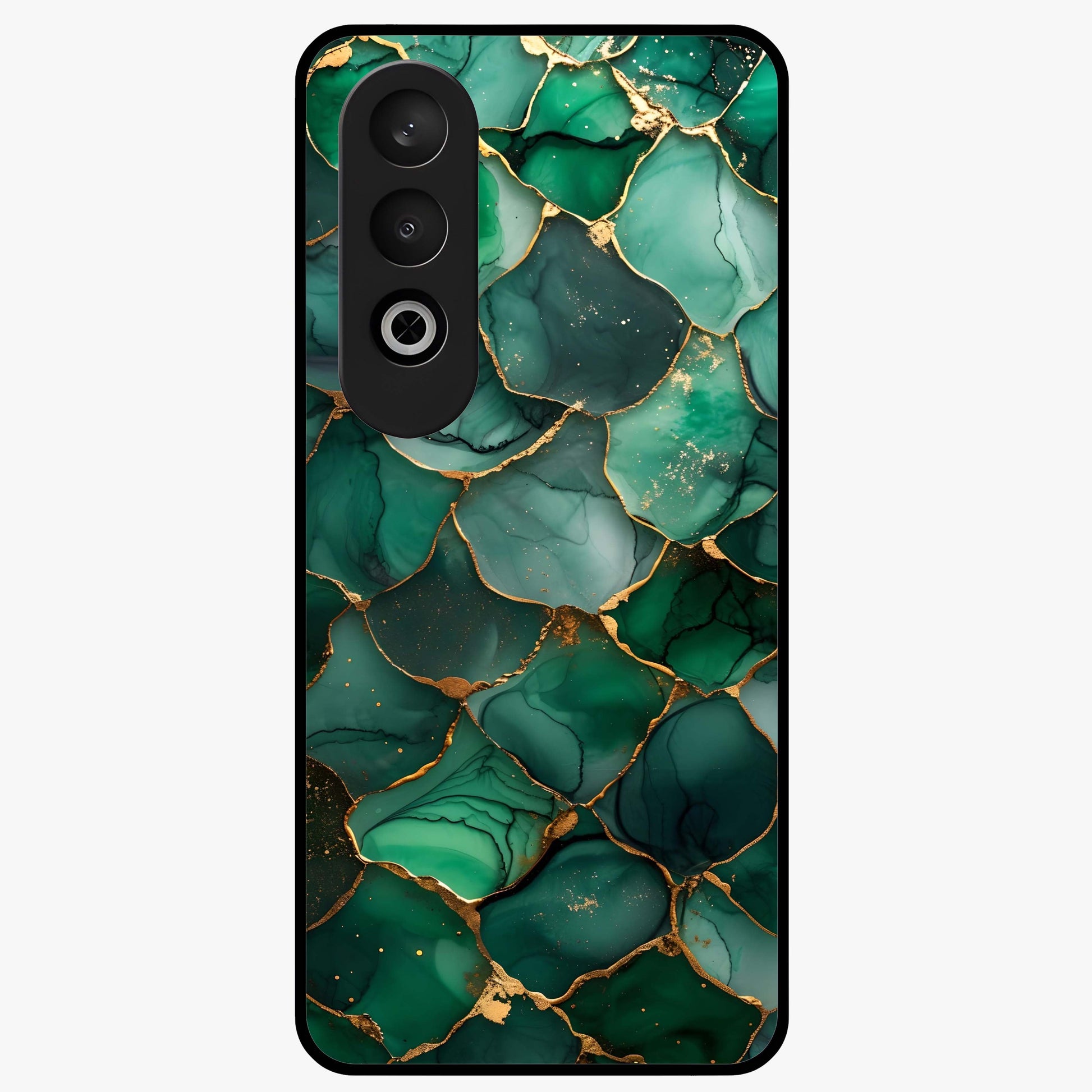 Geometric Polyester Pattern Glass Case for 1+Nord CE 4 modern front view featuring abstract geometric pattern artwork