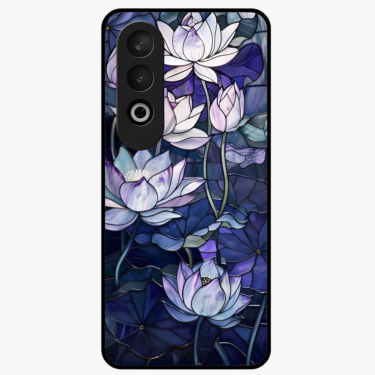 Gloss Petal Rush Glass Case for 1+Nord CE 4 bold front view featuring dynamic floral artwork with glossy appeal