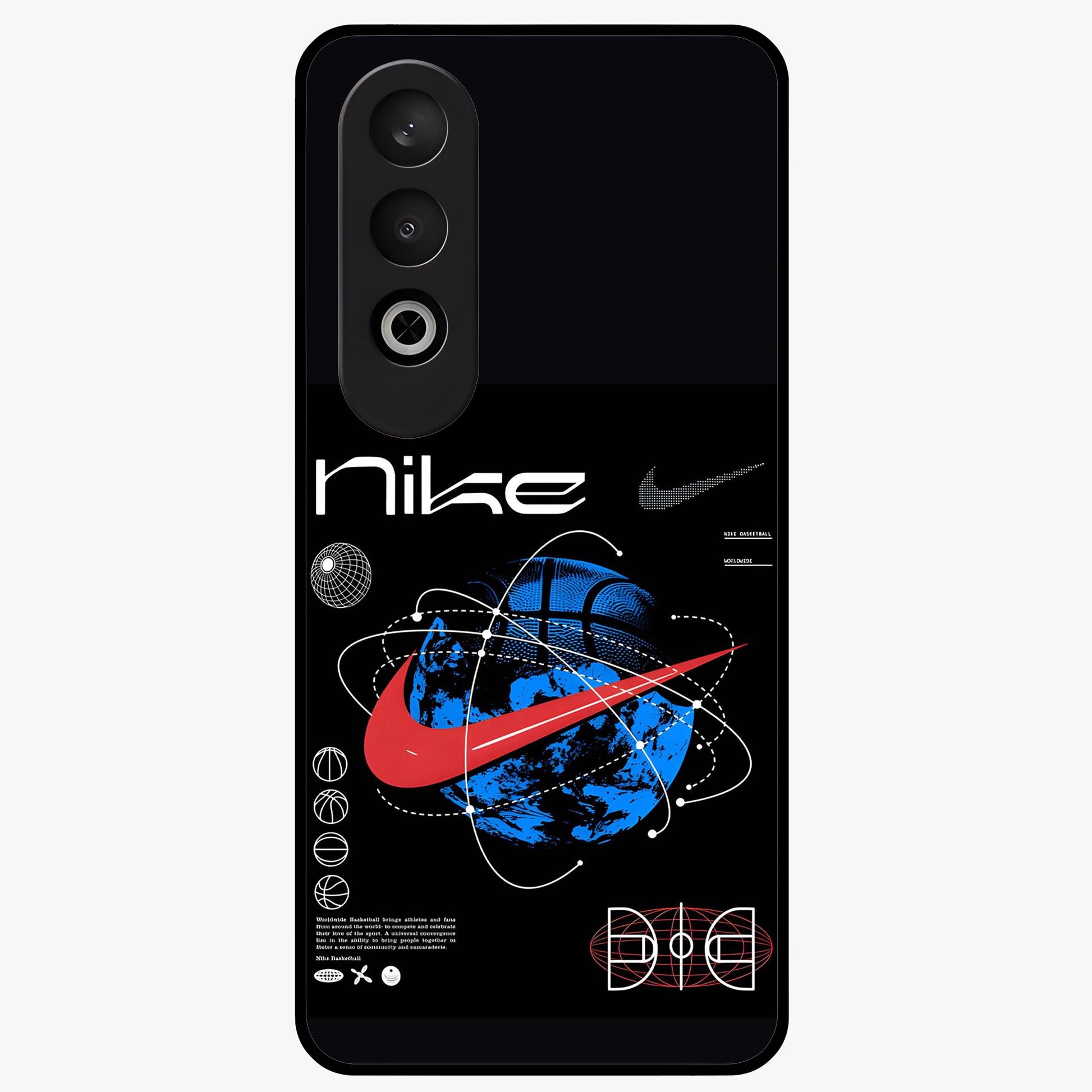 Gravity Sports Fusion Glass Case for 1+Nord CE 4 dynamic front view featuring bold sports inspired fusion artwork