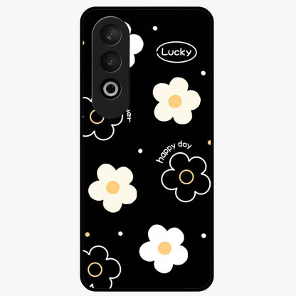 Happy Day Daisy Glass Case for 1+Nord CE 4 cheerful front view featuring bright daisy floral artwork
