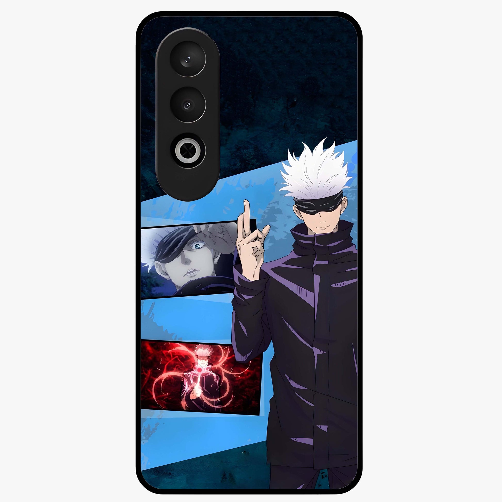 Infinite Curse Sorcerer Glass Case for 1+Nord CE 4 showing full back design in clean flat view with dark sorcerer artwork and glossy glass finish.