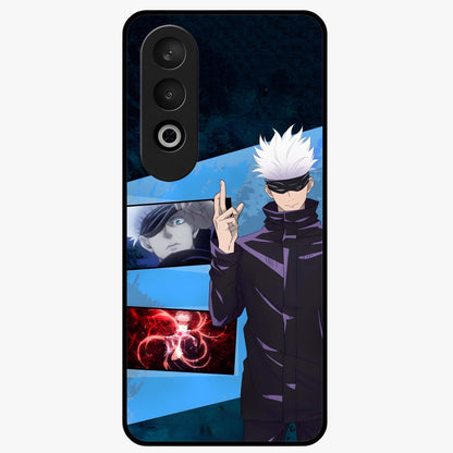 Infinite Curse Sorcerer Glass Case for 1+Nord CE 4 showing full back design in clean flat view with dark sorcerer artwork and glossy glass finish.