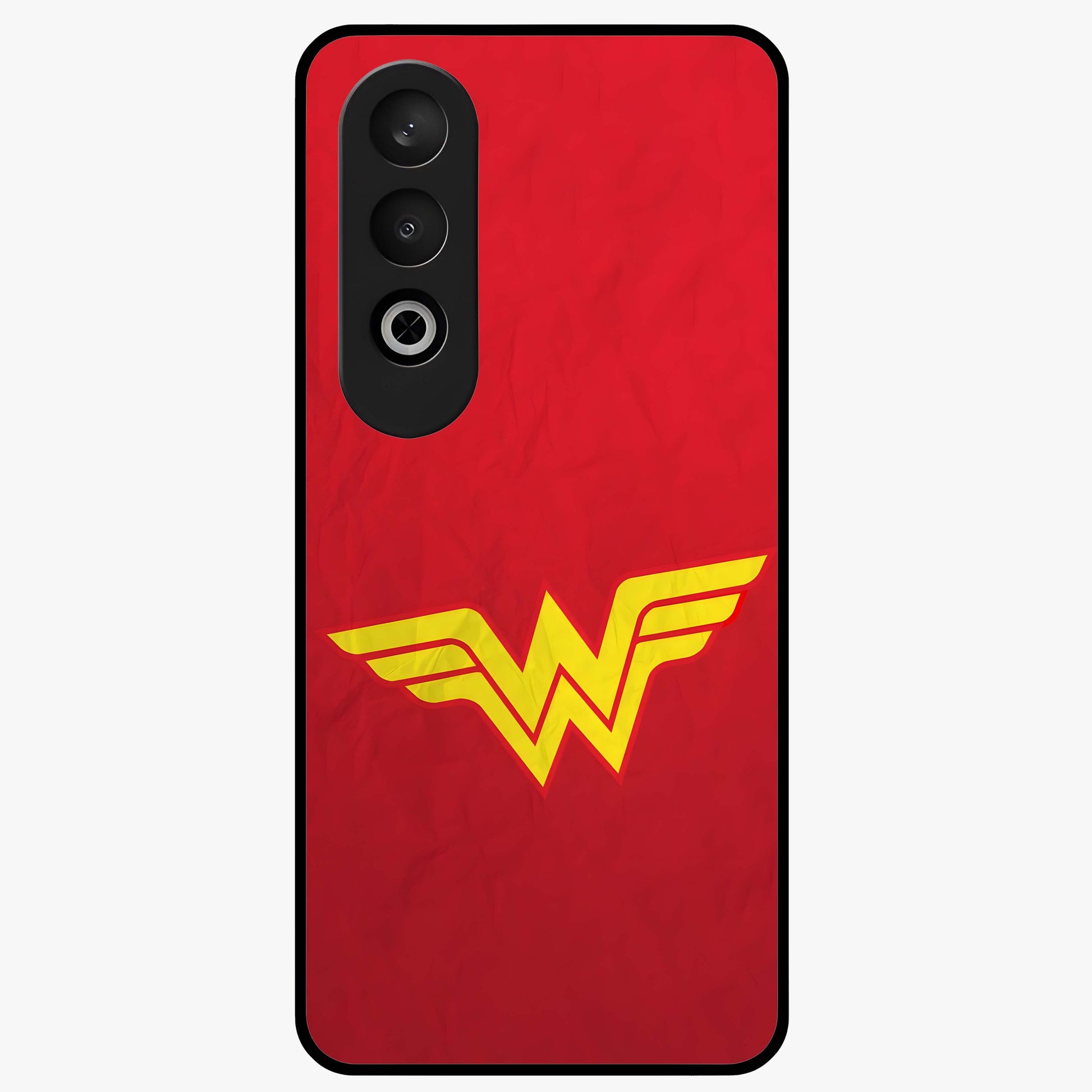 Legendary Wonder Power Glass Case for 1+Nord CE 4 dynamic front view featuring bold superhero inspired artwork