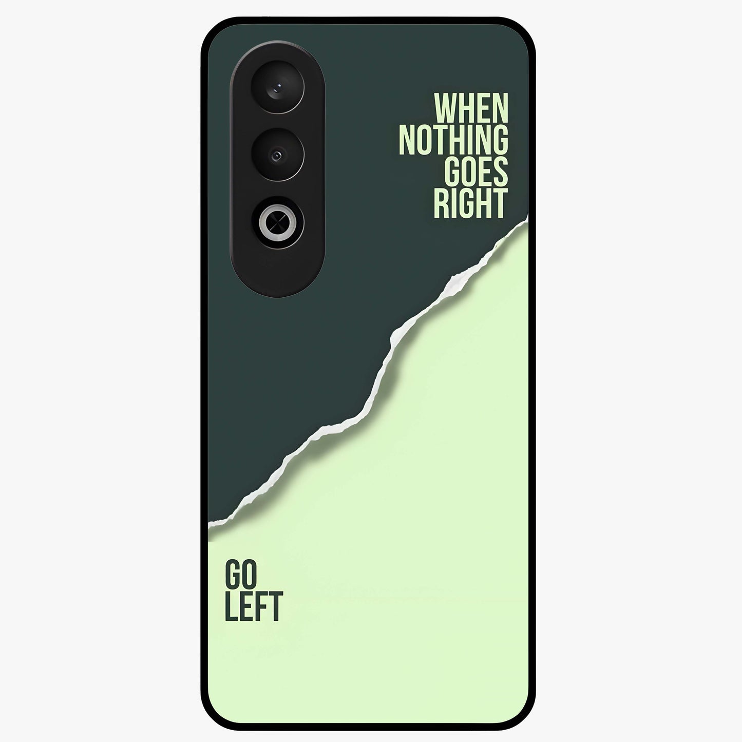 Let Go Quote Glass Case for 1+Nord CE 4 minimalist front view featuring motivational typography artwork