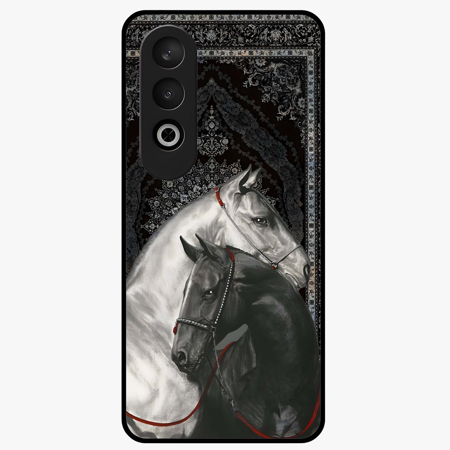 Majestic Ride Legacy Glass Case for 1+Nord CE 4 bold front view featuring dynamic ride inspired artwork