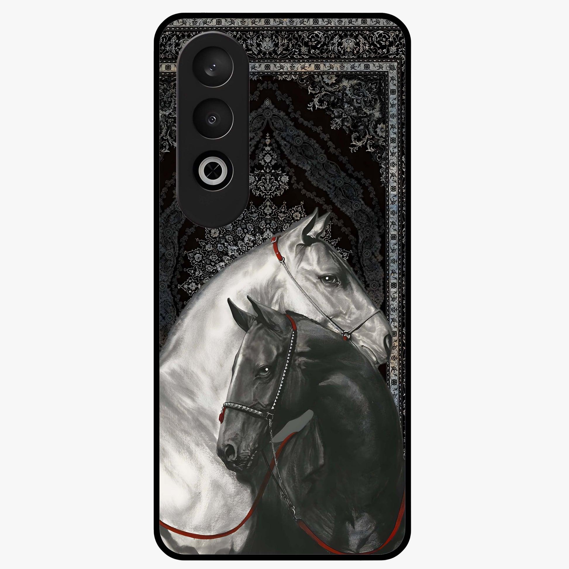 Majestic Ride Legacy Glass Case for 1+Nord CE 4 bold front view featuring dynamic ride inspired artwork