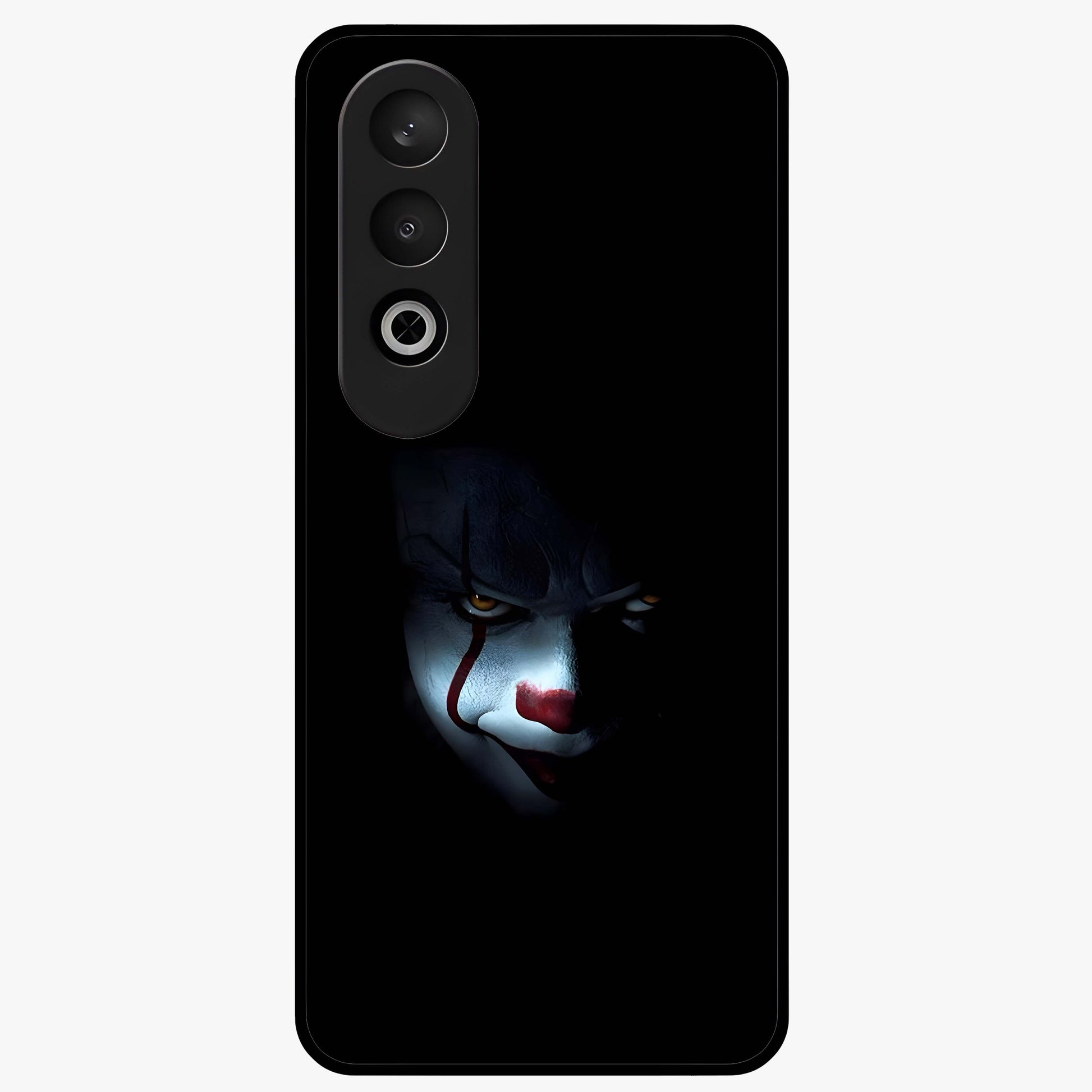 Midnight Madness Smile Glass Case for 1+Nord CE 4 edgy front view featuring bold smile artwork in dark aesthetic tones