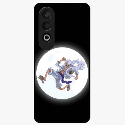 Moonlit Freedom Dance Glass Case for 1+Nord CE 4 artistic front view featuring expressive silhouette artwork under moonlight