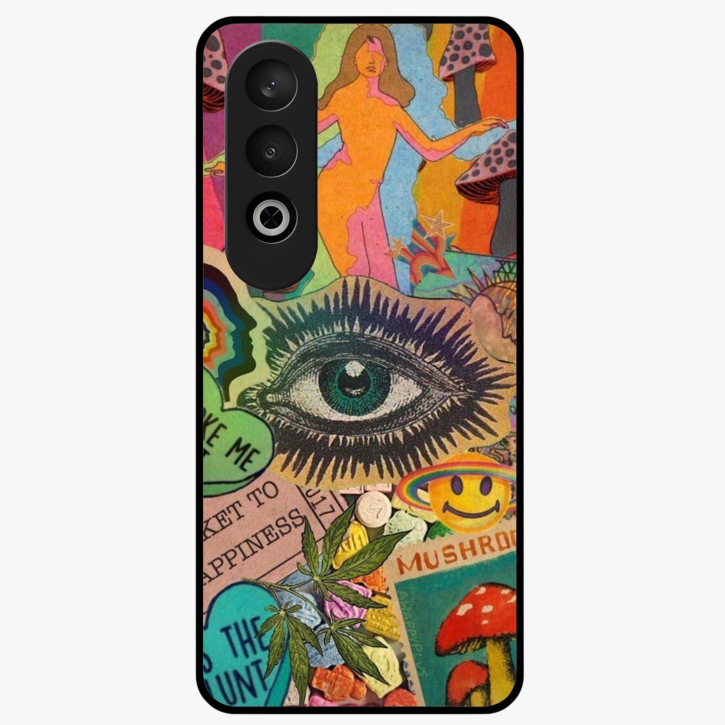 Mystic Eye Wonderland Glass Case for 1+Nord CE 4 bold front view featuring detailed mystical eye artwork