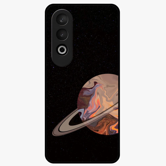 Mystic Saturn Aesthetic Glass Case for 1+Nord CE 4 celestial front view featuring Saturn inspired cosmic artwork