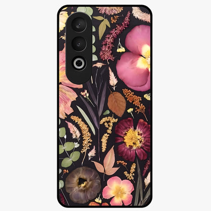 Petal Dream Tapestry Glass Case for 1+Nord CE 4 elegant front view featuring intricate floral tapestry artwork
