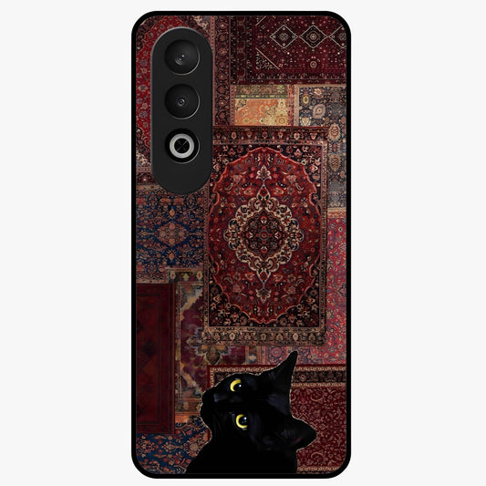 Regal Magic Cat Apple Glass Case for 1+Nord CE 4 playful front view featuring charming cat artwork with whimsical theme