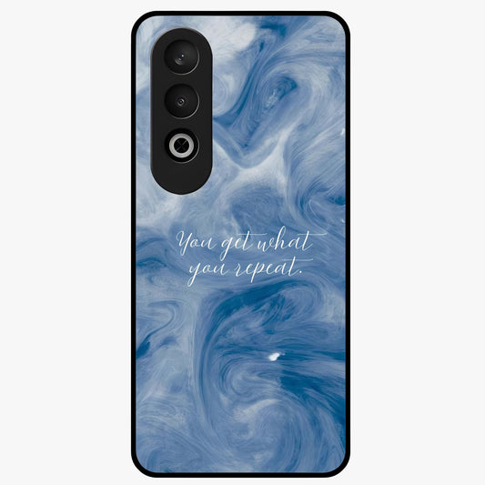 Repeat Your Destiny Glass Case for 1+Nord CE 4 motivational front view featuring bold typography artwork