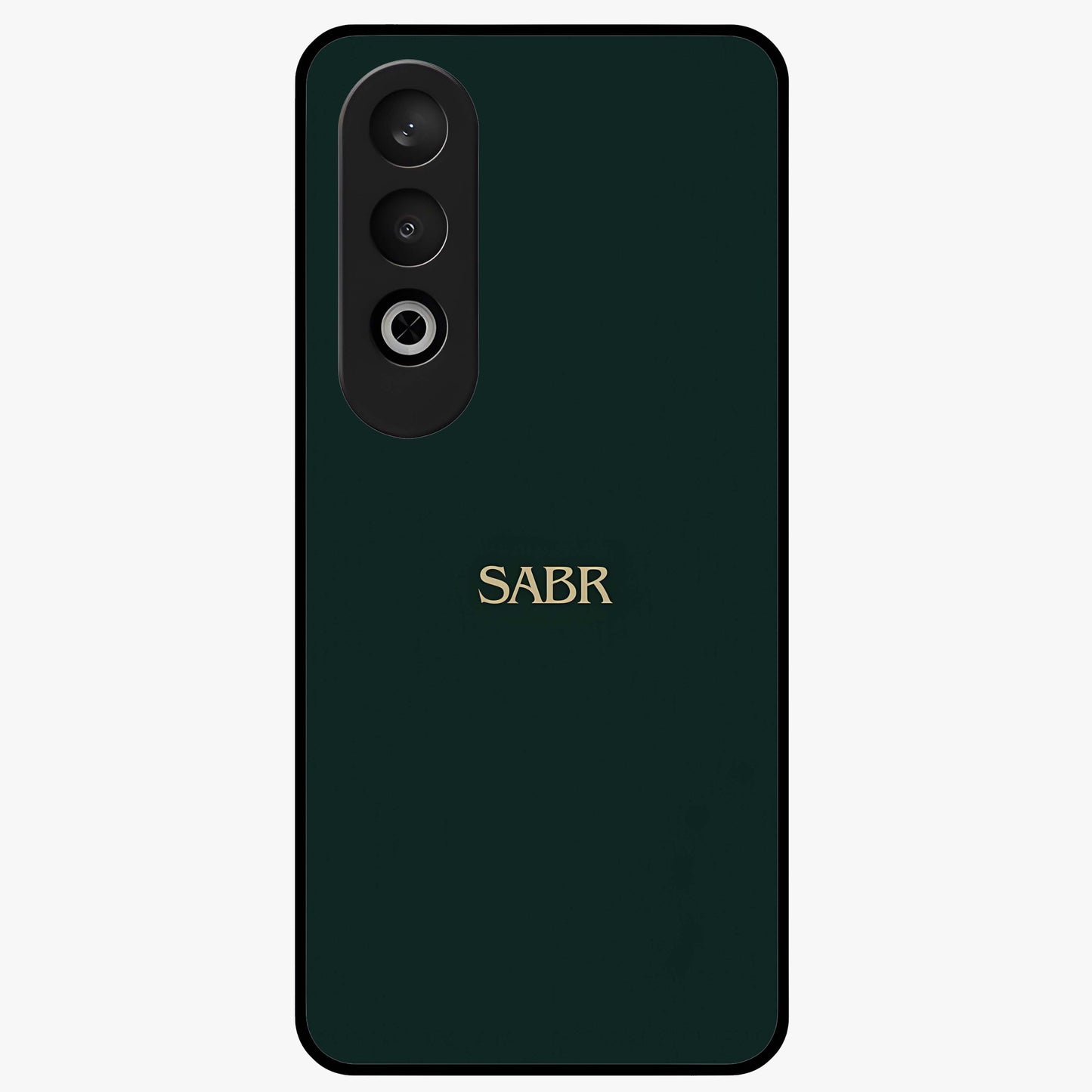 Sabr Minimal Patience Glass Case for 1+Nord CE 4 clean front view featuring minimalist typography artwork