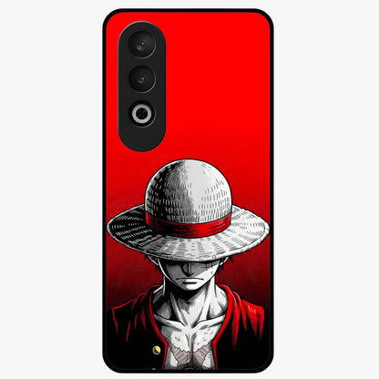 Scarlet Pirate Resolve Glass Case for 1+Nord CE 4 bold front view featuring pirate themed artwork in red hues