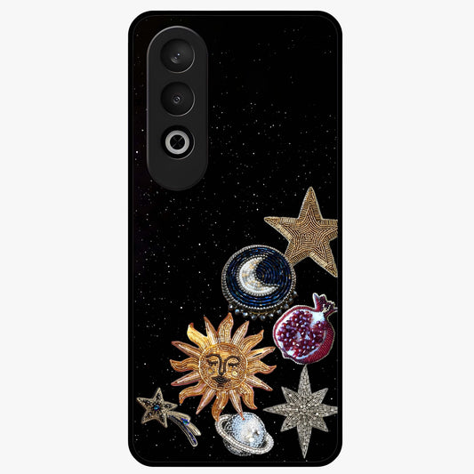 Scarlet Sky Flight Glass Case for 1+Nord CE 4 dramatic front view featuring bold sky inspired artwork in scarlet tones