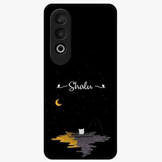 Silent Night Row Glass Case for 1+Nord CE 4 dramatic front view featuring night themed artistic artwork