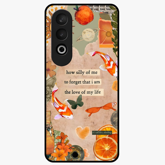 Soft Chaos Aesthetic Glass Case for 1+Nord CE 4 artistic front view featuring abstract chaotic artwork in soft pastel tones