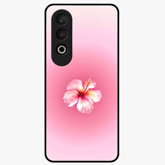 Soft Petal Serenity Glass Case for 1+Nord CE 4 elegant front view featuring gentle floral artwork in muted tones