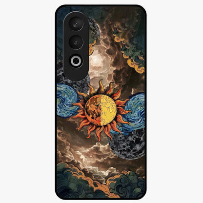 Sun Kissed Valley Glass Case for 1+Nord Ce 4 scenic front view featuring glowing valley landscape artwork