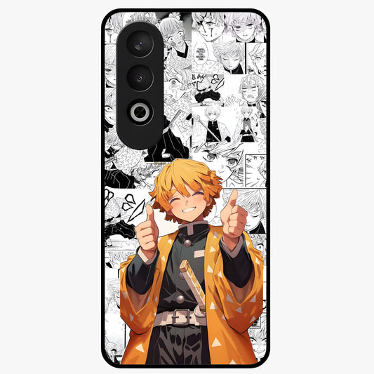 Thunder Smile Hero Glass Case for 1+Nord Ce 4 bold front view featuring powerful hero inspired artwork with electric tones