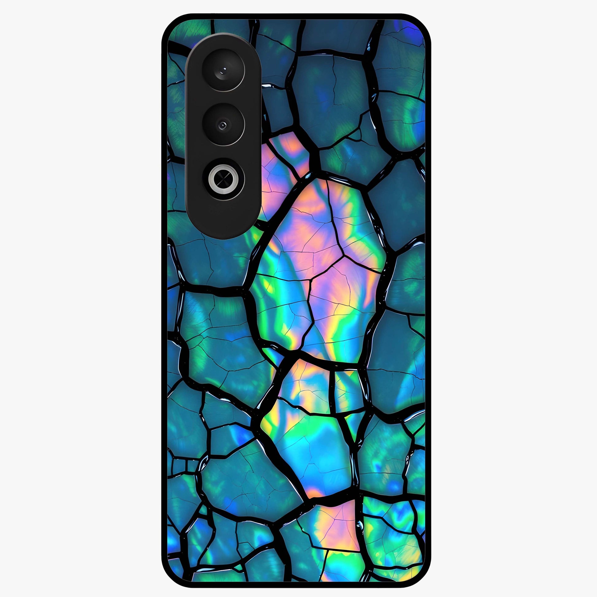 Tropical Wing Vibe Glass Case for 1+Nord CE 4 vibrant front view featuring wing inspired artwork with tropical colors