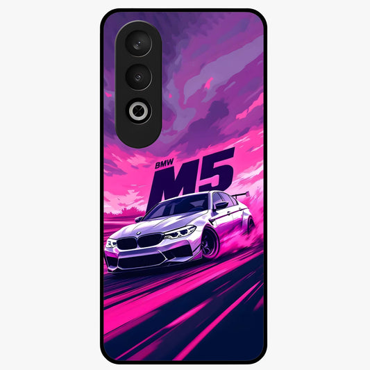 Velocity Drift Pulse Glass Case for 1+Nord Ce 4 dynamic front view featuring racing inspired motion artwork