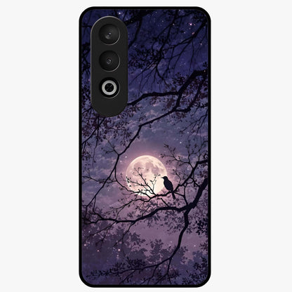 Whispering Moon Silence Glass Case for 1+Nord CE 4 serene front view featuring moon inspired artwork in calm night tones