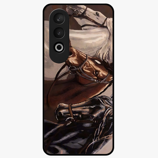Wild Trio Gallop Glass Case for 1+Nord Ce 4 powerful front view featuring three horses in motion with dynamic artwork