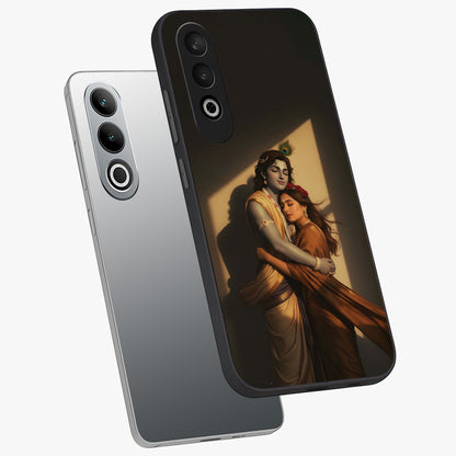 Divine Eternal Love Glass Case for 1+Nord CE 4 angled mockup showcasing glossy glass finish and graceful detailing