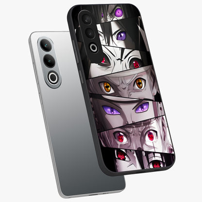 Eyes of Destiny Glass Case for 1+Nord CE 4 angled mockup showcasing glossy glass finish and intense detailing