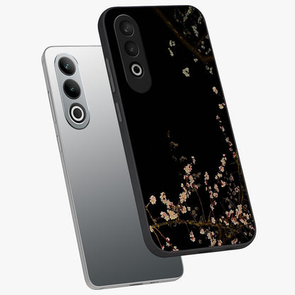 Petal Moon Light With Custom Name Glass Case for 1+Nord CE 4 angled mockup showcasing glossy finish and soft luminous tones