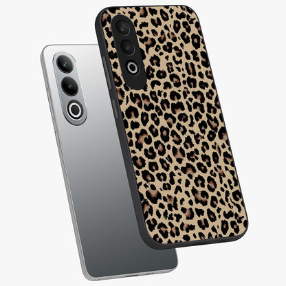 Savage Chic Pattern Glass Case for 1+Nord CE 4 angled mockup showcasing glossy finish and modern graphic detailing