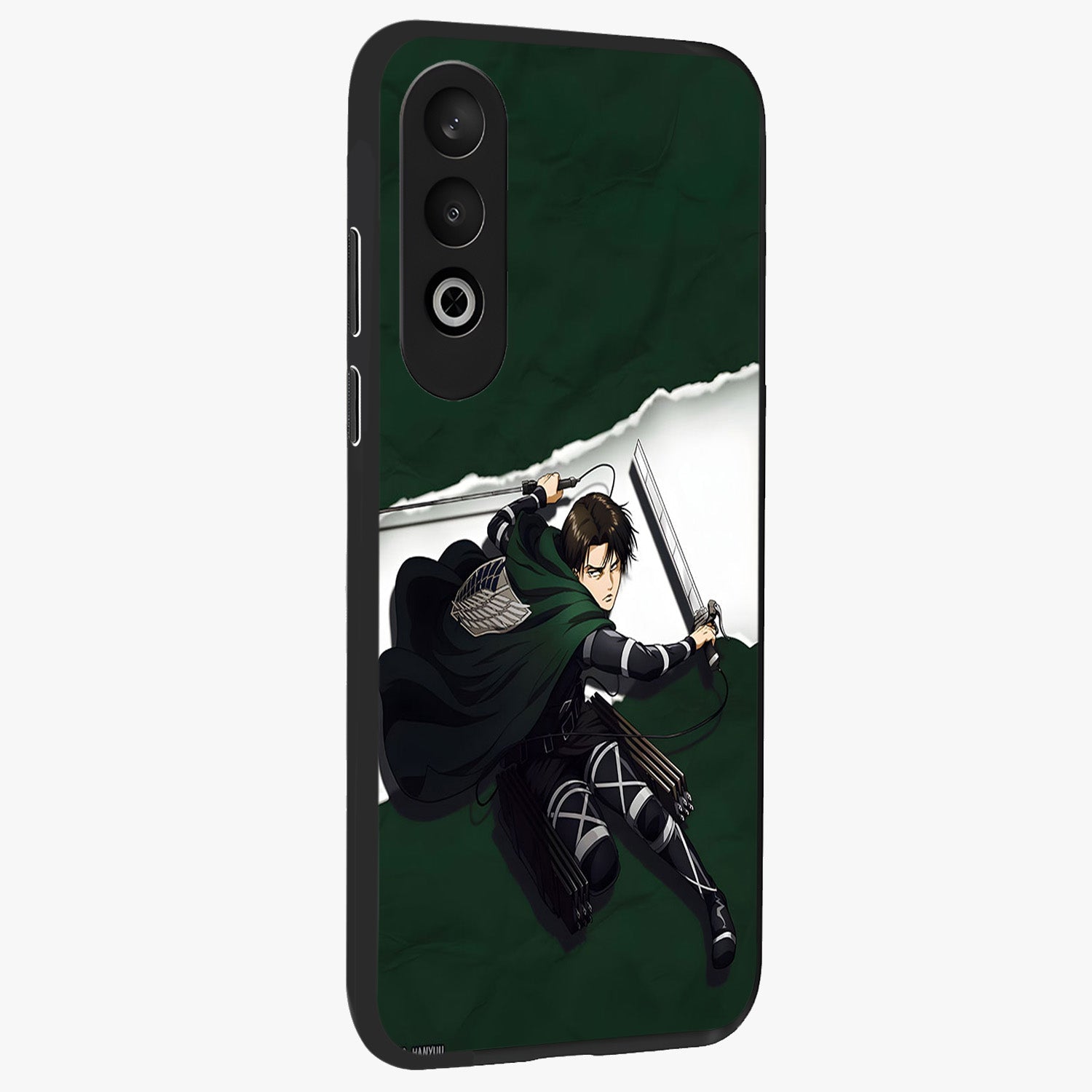 Emerald War Vanguard Glass Case for 1+Nord Ce 4 side perspective highlighting dramatic textures and premium edges