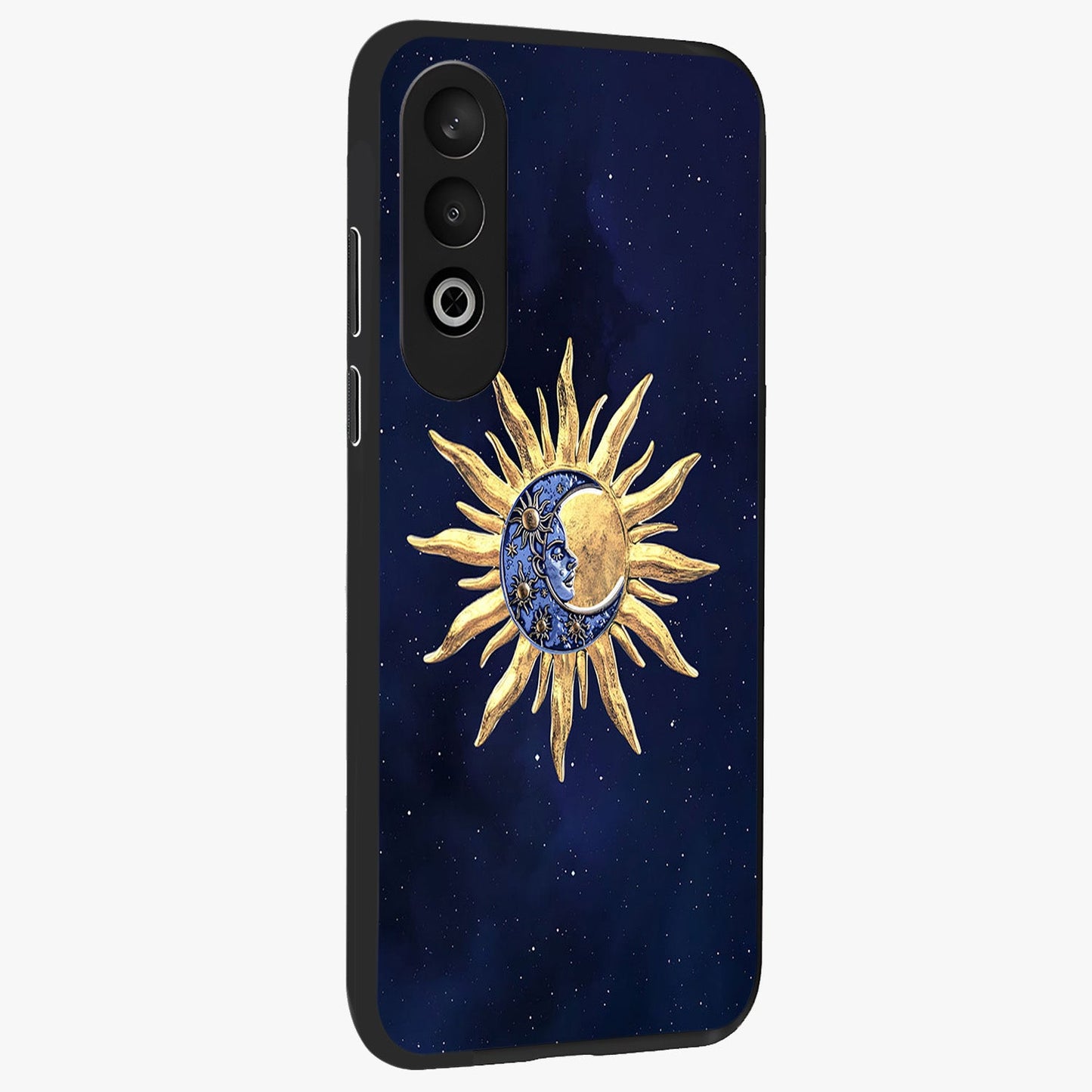 Eternal Cosmic Balance Glass Case for 1+Nord CE 4 side perspective highlighting intricate space detailing and smooth build